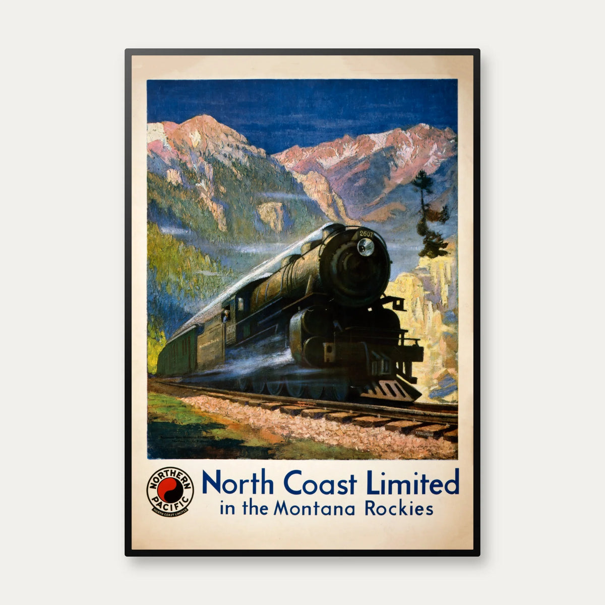 North Coast Limited in the Montana Rockies 1920 - Rejseplakat – billede 1