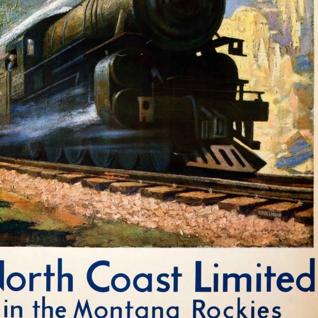 North Coast Limited in the Montana Rockies 1920 - Rejseplakat – billede 4