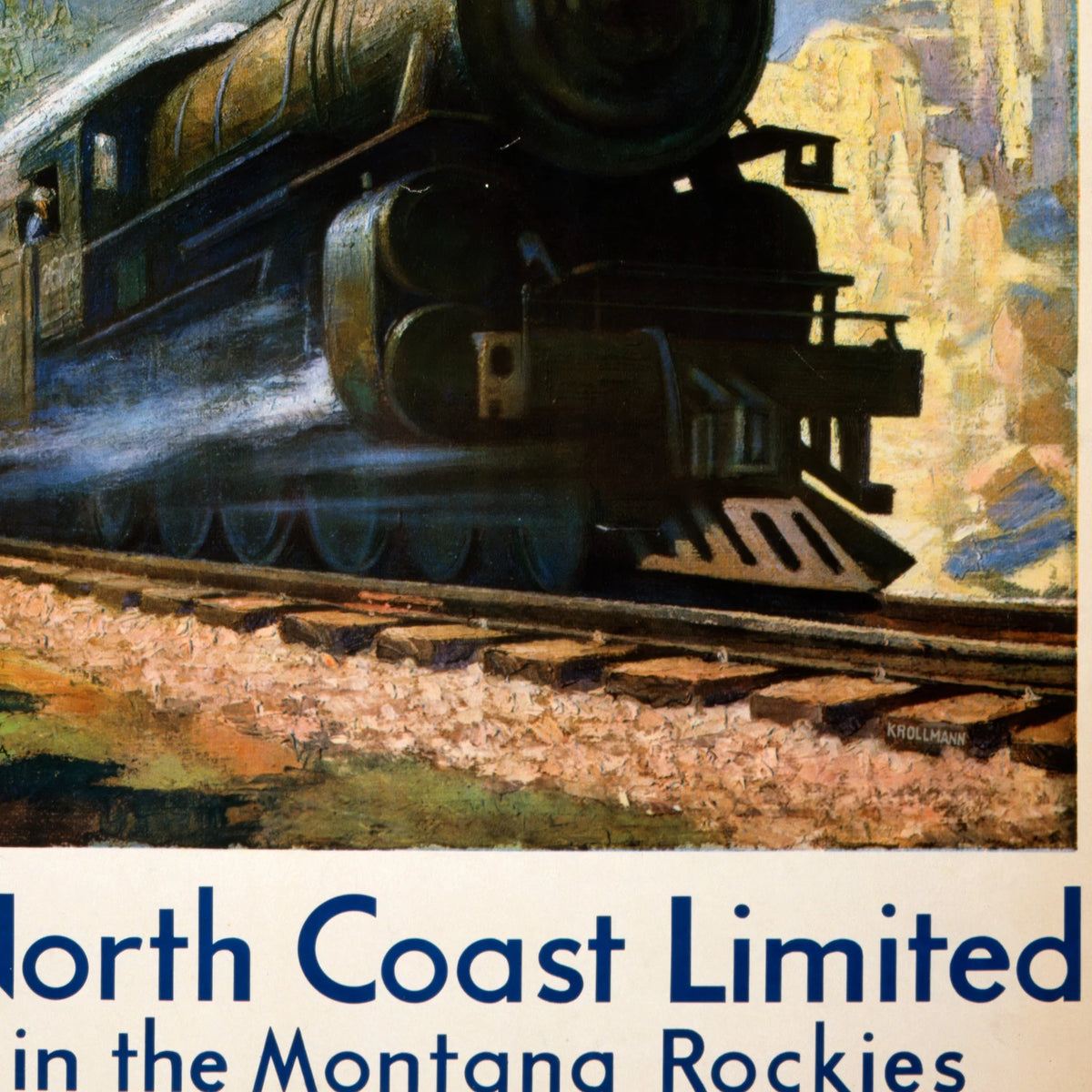 North Coast Limited in the Montana Rockies 1920 - Rejseplakat – billede 4