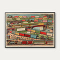 Zig-zag passenger and freight train 1885 - Jernbaneplakat – billede 1
