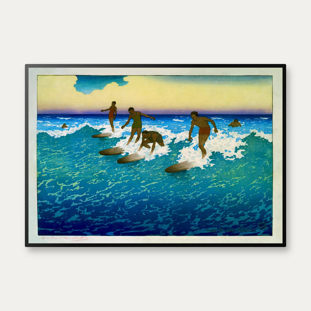 Surf riders, Honolulu 1920 - Rejseplakat – billede 1