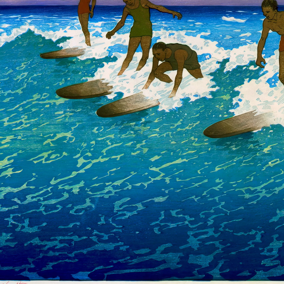 Surf riders, Honolulu 1920 - Rejseplakat – billede 4