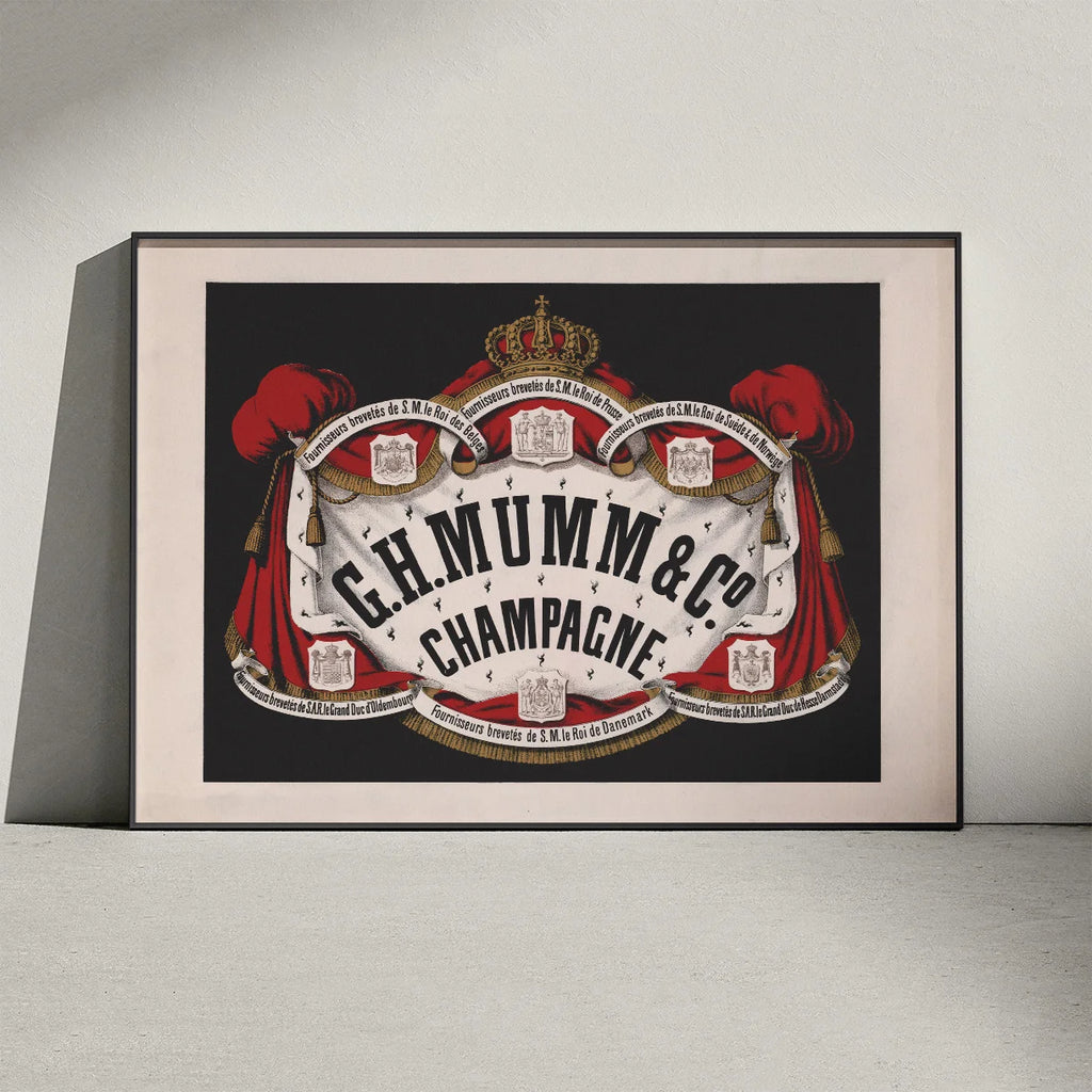 G.H. Mumm & Co., champagne 1876 - Reklameplakat – billede 3
