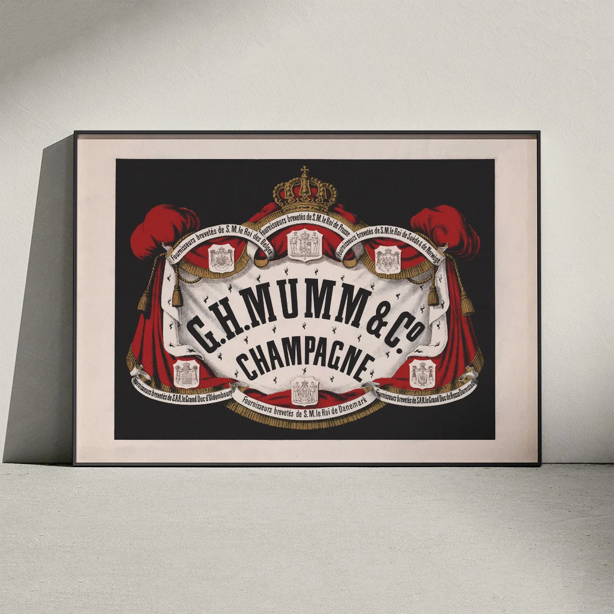G.H. Mumm & Co., champagne 1876 - Reklameplakat – billede 3