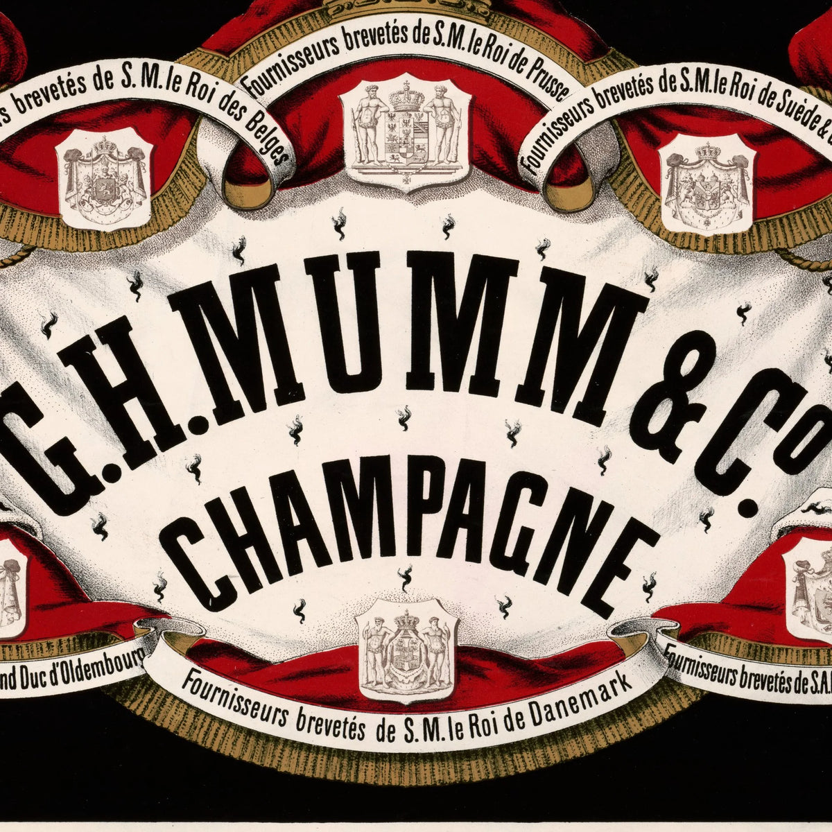 G.H. Mumm & Co., champagne 1876 - Reklameplakat – billede 4