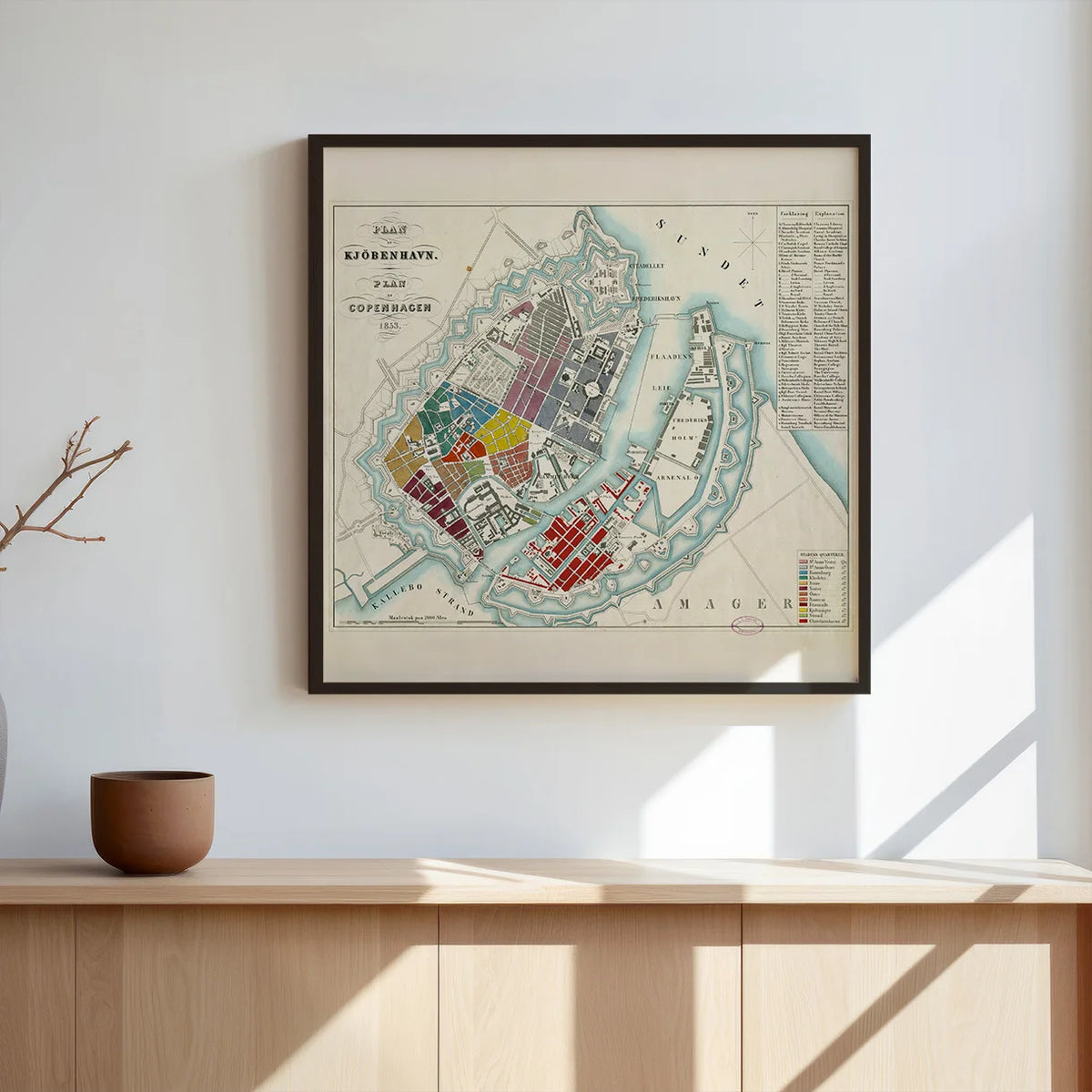 Plan af København 1853 - Historisk bykort – billede 3