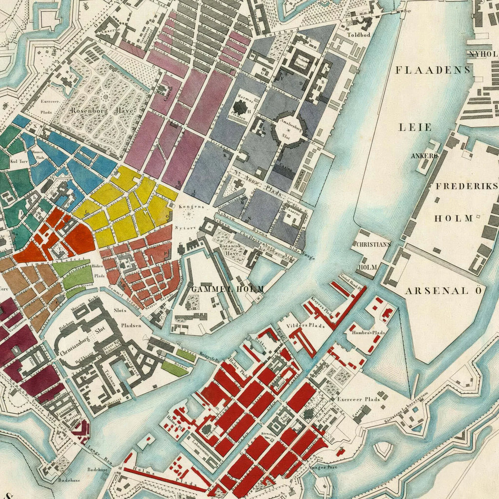 Plan af København 1853 - Historisk bykort – billede 4