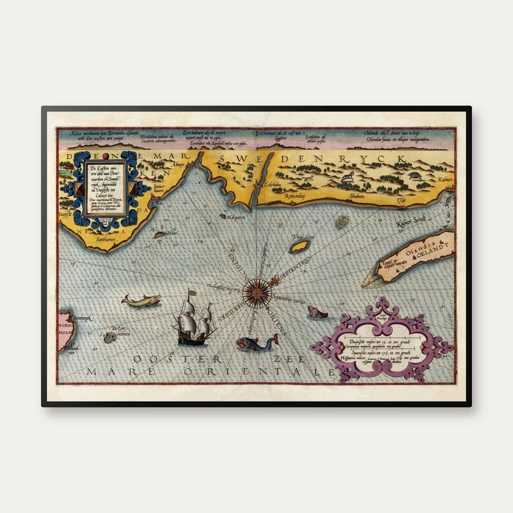 Danmark og Sveriges kyster 1586 - Søkort – billede 1