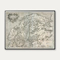 Sverige og Norge med tilstødende lande 1633 - 65×50 cm – billede 1