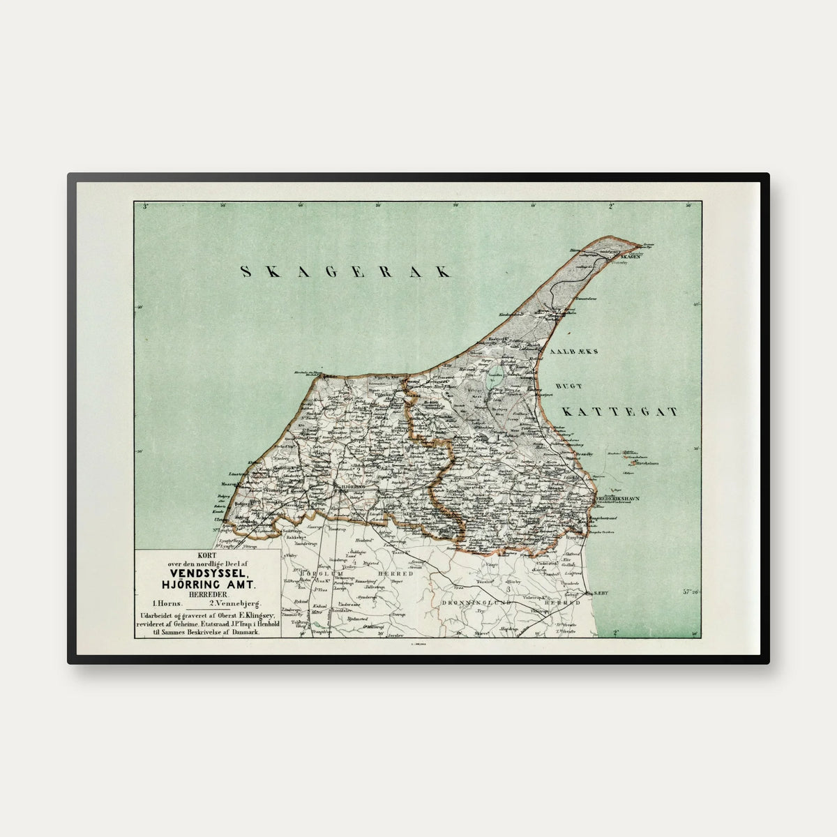 Kort over den nordlige del af Vendsyssel  1873 – billede 1
