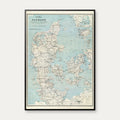 Postkort over Danmark, Island, Færøerne 1895 - Jernbanekort – billede 1