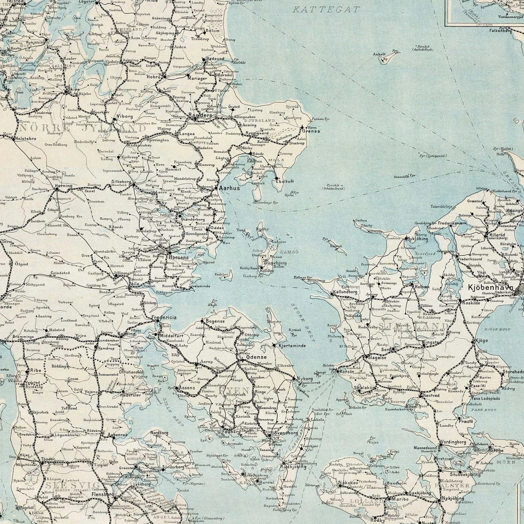 Postkort over Danmark, Island, Færøerne 1895 - Jernbanekort – billede 4