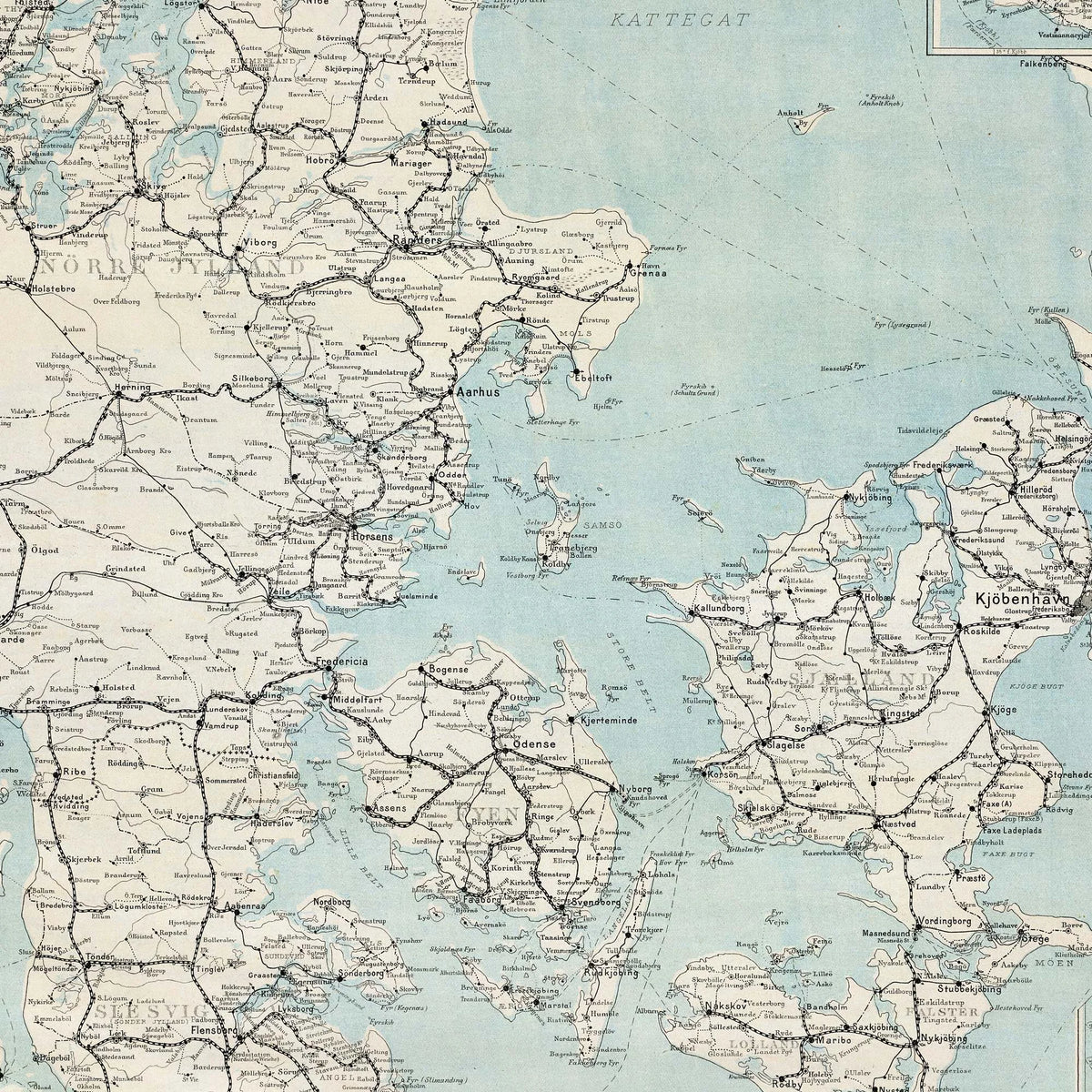 Postkort over Danmark, Island, Færøerne 1895 - Jernbanekort – billede 4