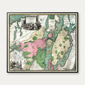 Prospect Stockholm 1715-1725 - Bykort - 65×55 cm – billede 1