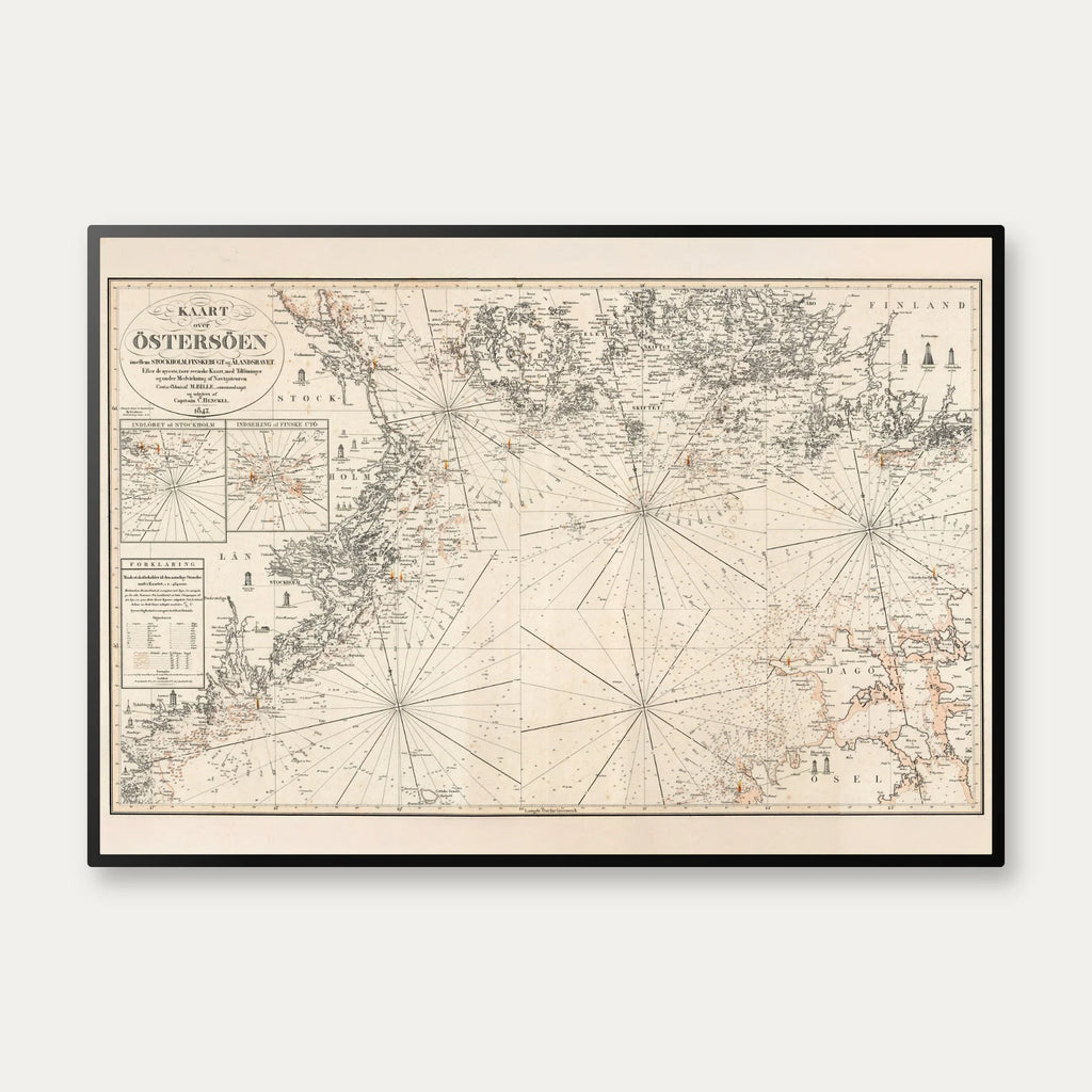 Kaart over Østersøen 1847 - Søkort – billede 1