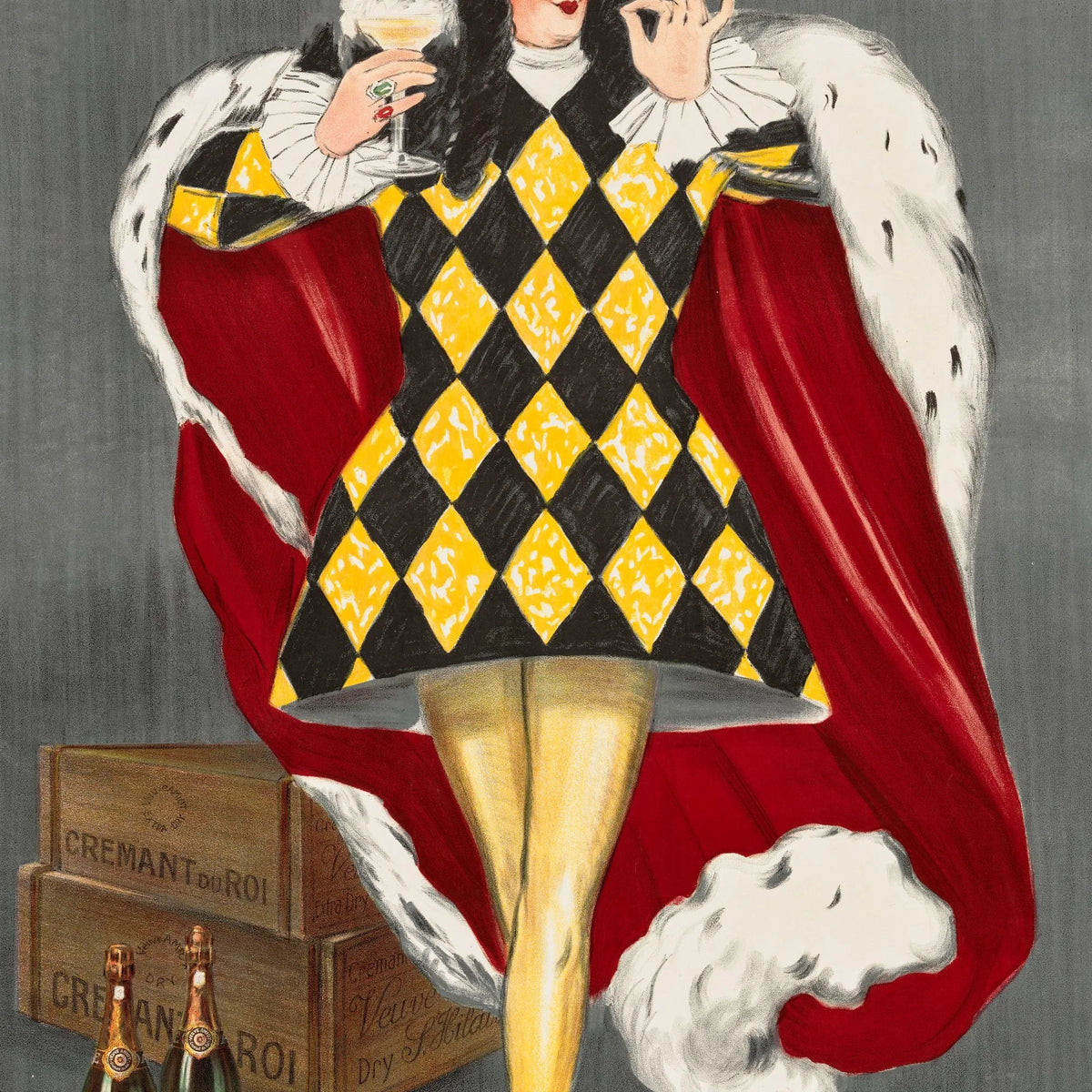 Cremant du roi - Veuve Amiot 1922 - Reklameplakat – billede 4