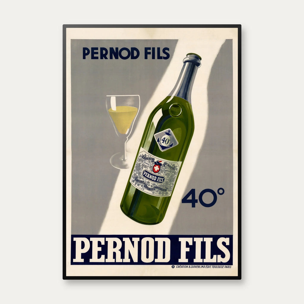 Pernod Fils 40° 1933 - Reklameplakat – billede 1