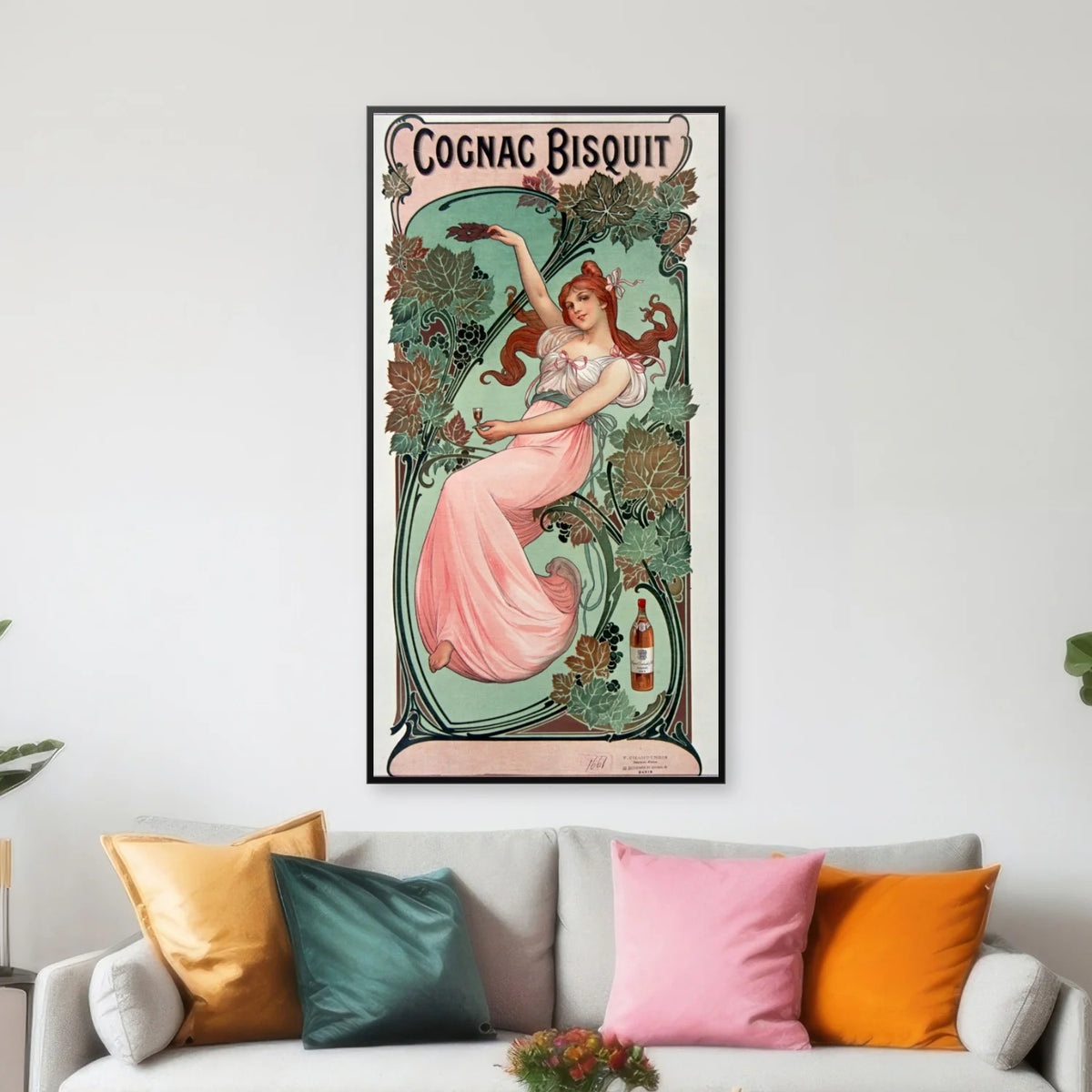 Cognac Bisquit 1901 - Reklameplakat - 45×85 cm – billede 3