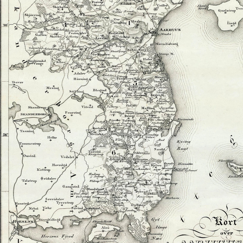 Kort over Aarhus Amt 1829 - Administrativt kort – billede 4