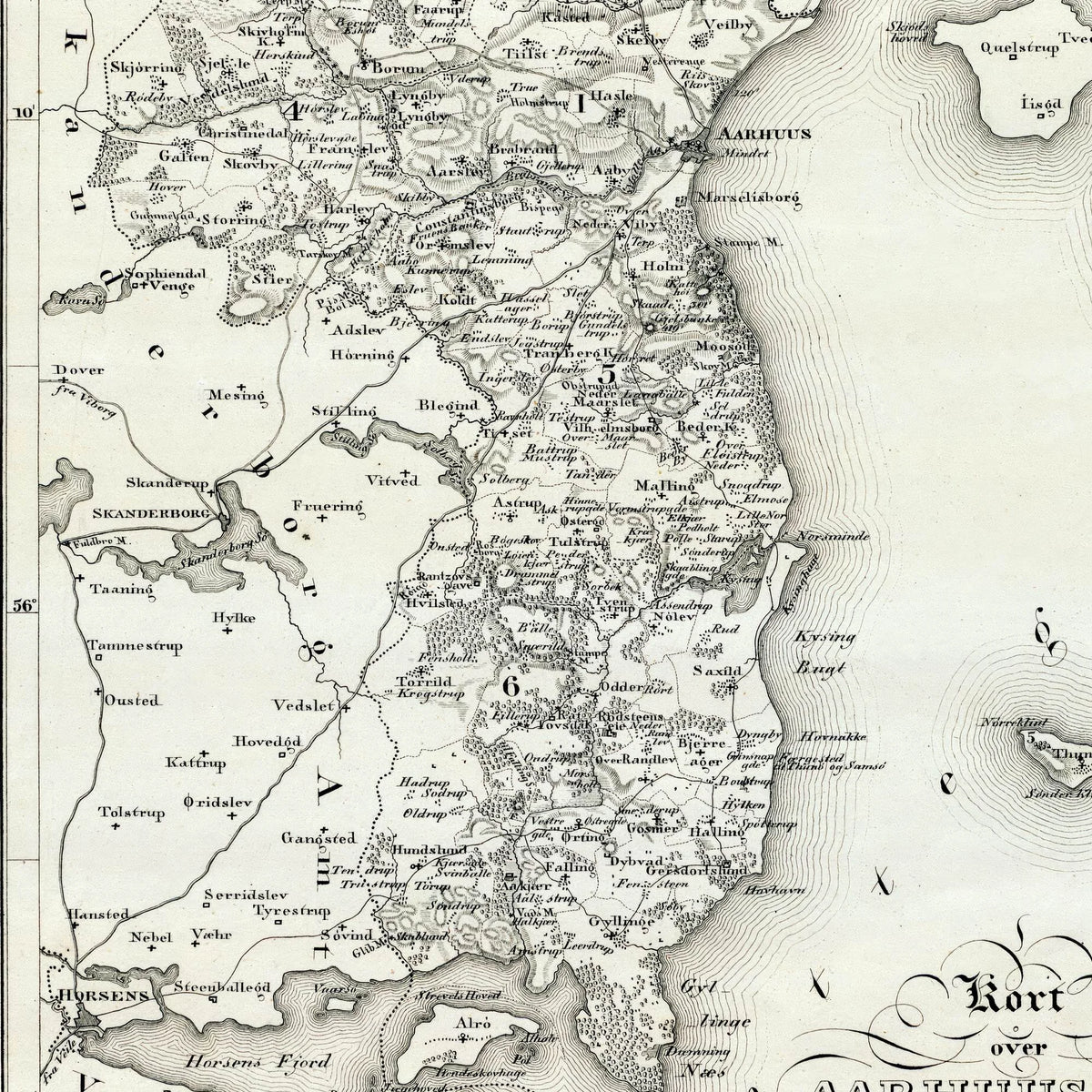 Kort over Aarhus Amt 1829 - Administrativt kort – billede 4