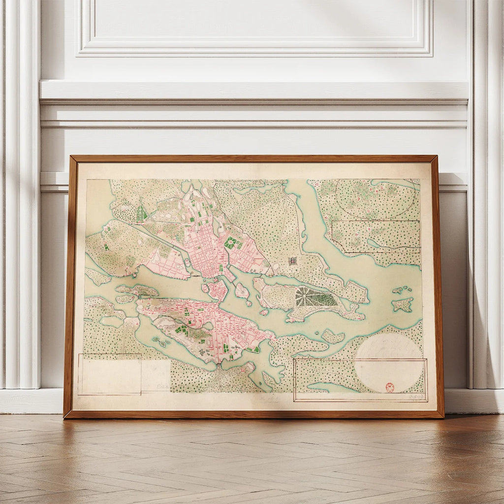 Stockholm 1820 - Plan de la Ville - Bykort – billede 2