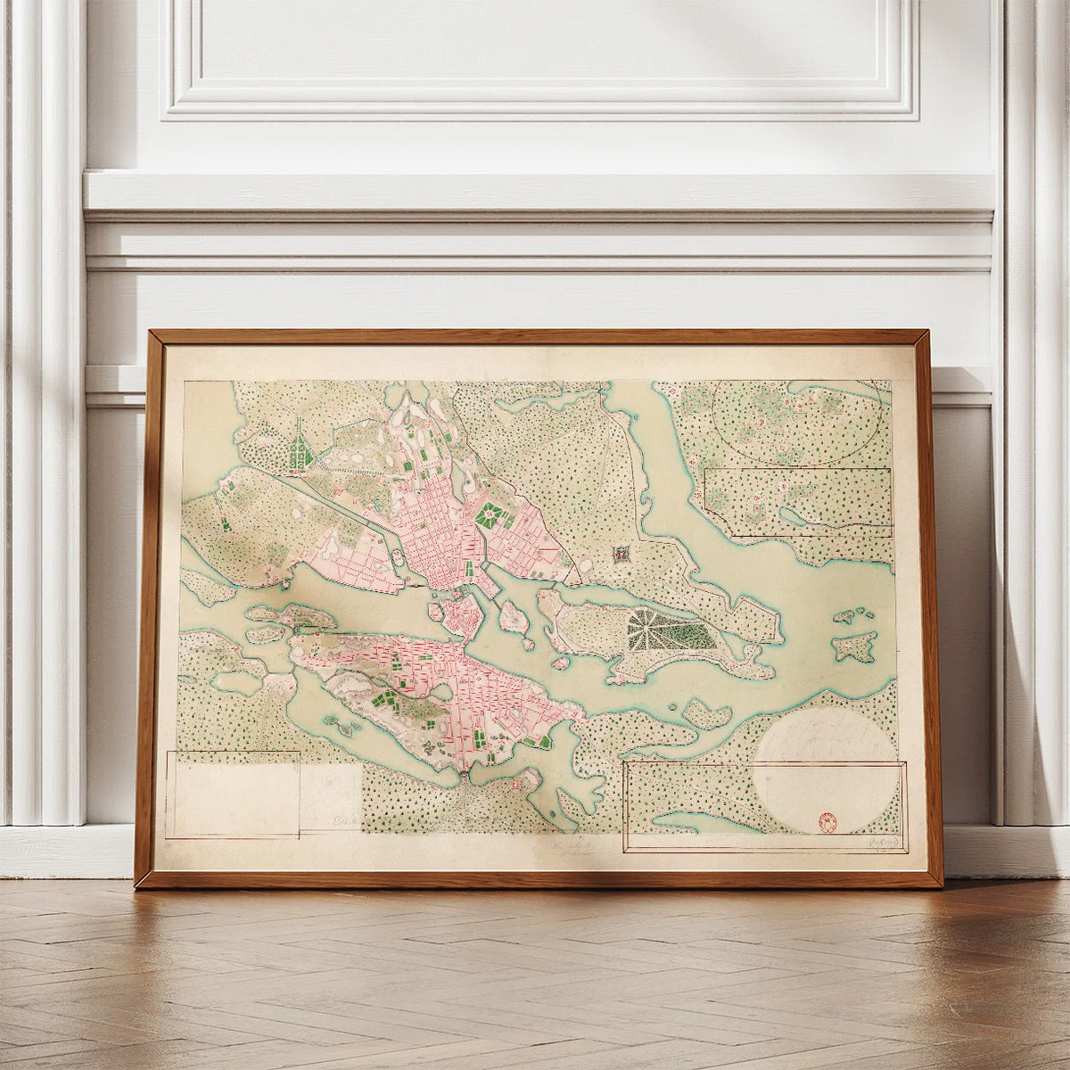 Stockholm 1820 - Plan de la Ville - Bykort – billede 2