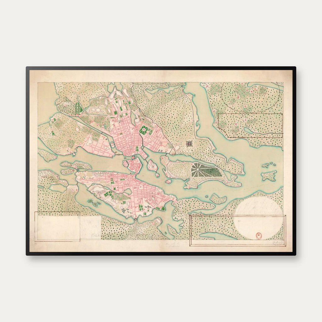 Stockholm 1820 - Plan de la Ville - Bykort – billede 1