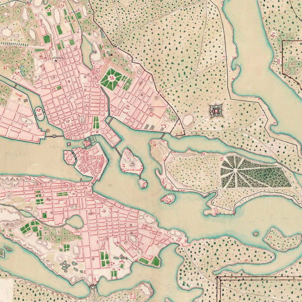 Stockholm 1820 - Plan de la Ville - Bykort – billede 4