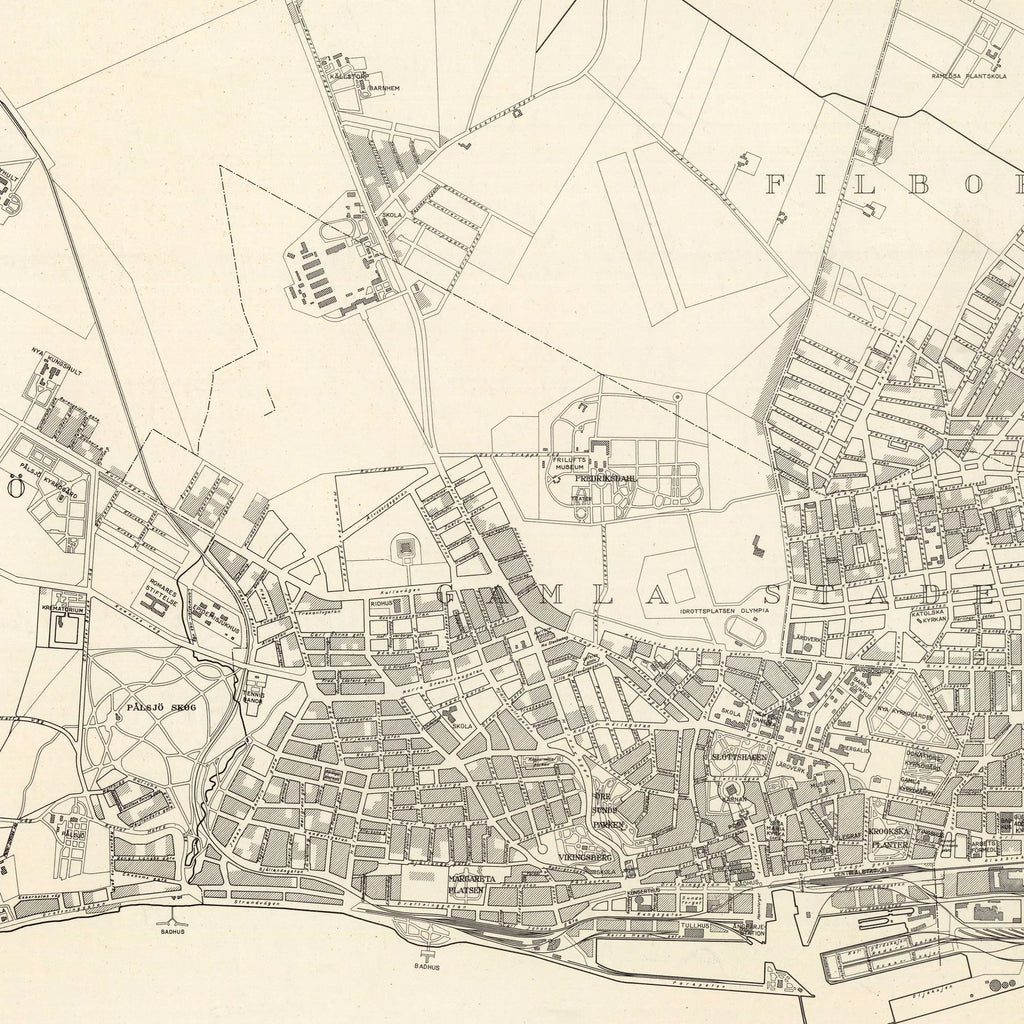 Karta över Hälsingborg 1943 - Bykort – billede 4