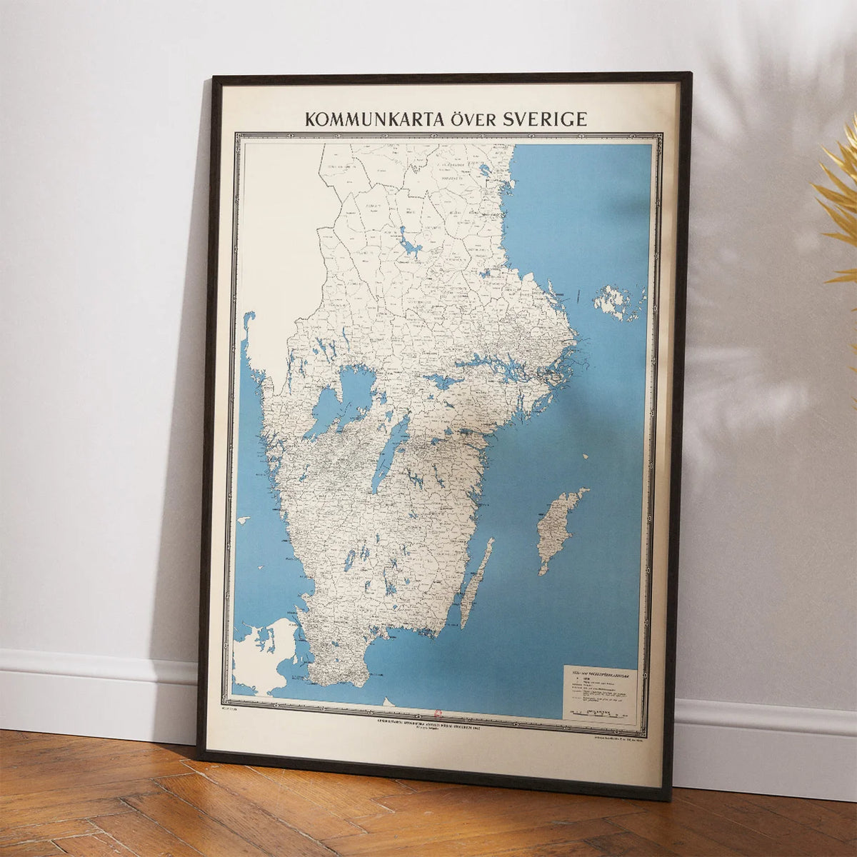 Kommunkarta över Sverige 1945 - Landkort – billede 2