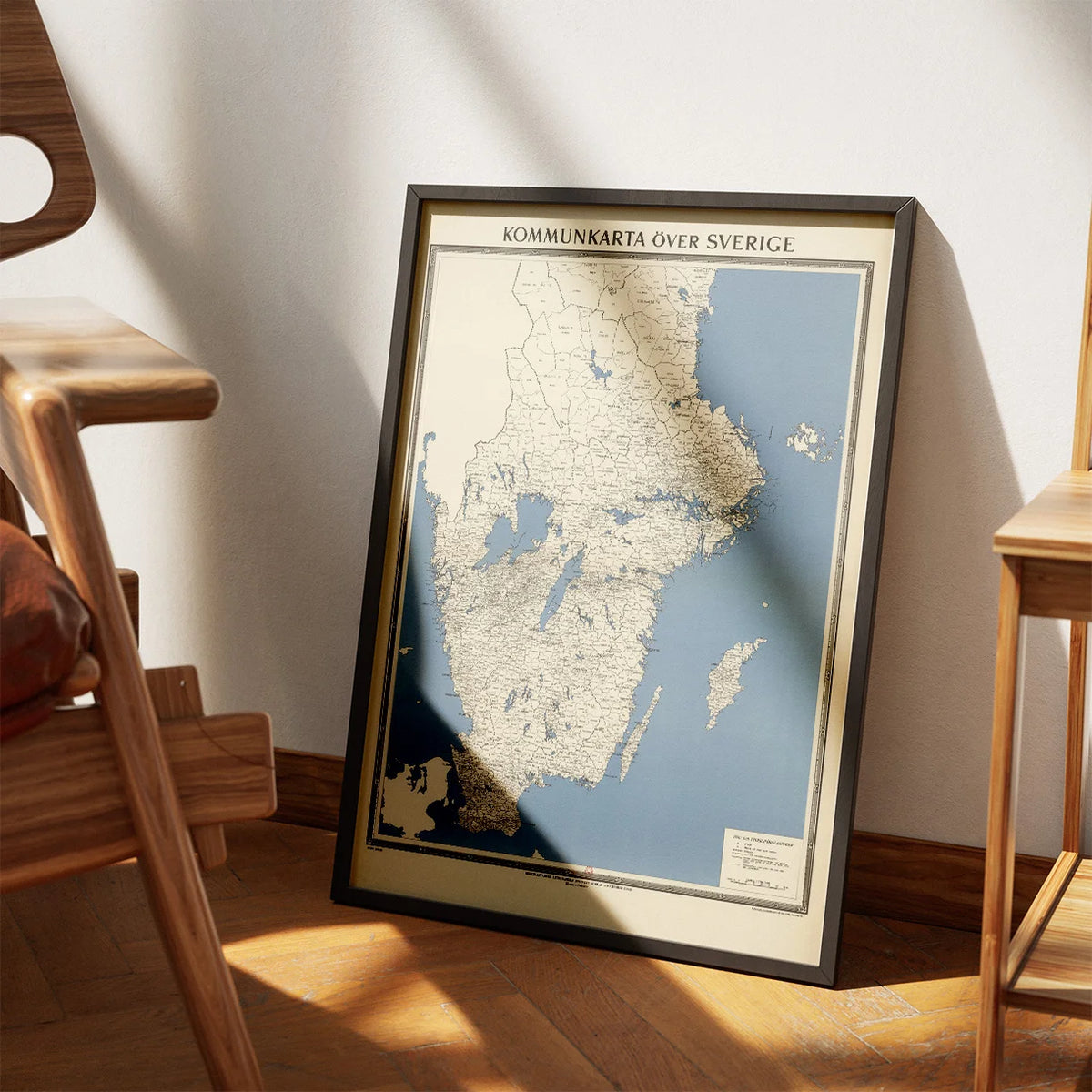 Kommunkarta över Sverige 1945 - Landkort – billede 3