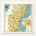 Motormännens vägkarta över Sverige 1947 - Vejkort – billede 1