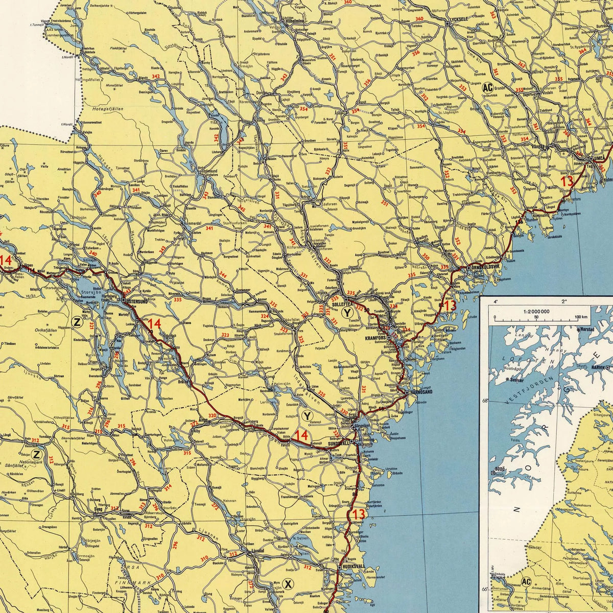 Motormännens vägkarta över Sverige 1947 - Vejkort – billede 4