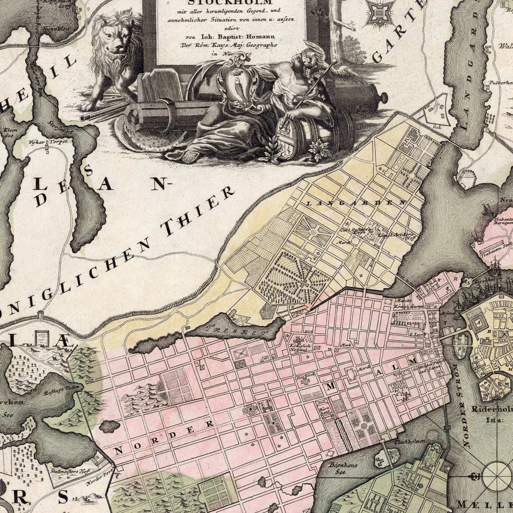 Grundriss und Prospect der Kön. Sverige 1720 - Bykort - 80×67 cm – billede 4