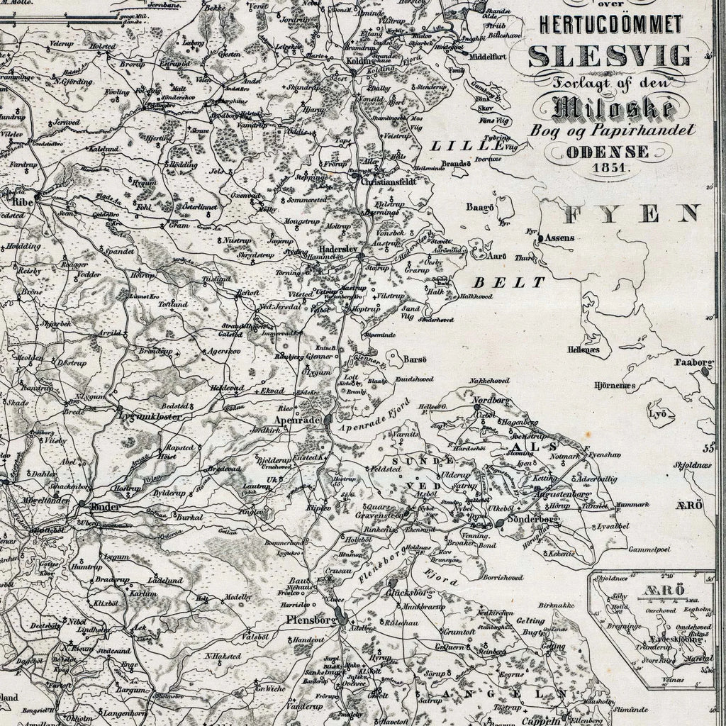 Kaart over Hertugdømmet Slesvig 1851 – billede 4