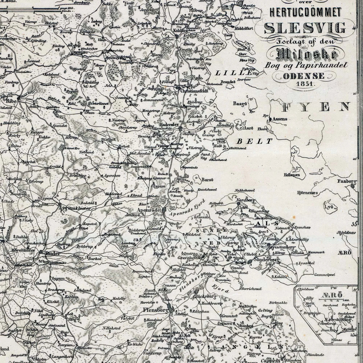 Kaart over Hertugdømmet Slesvig 1851 – billede 4