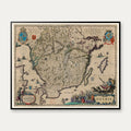 Gothia 1658 - Landkort - 75×60 cm – billede 1