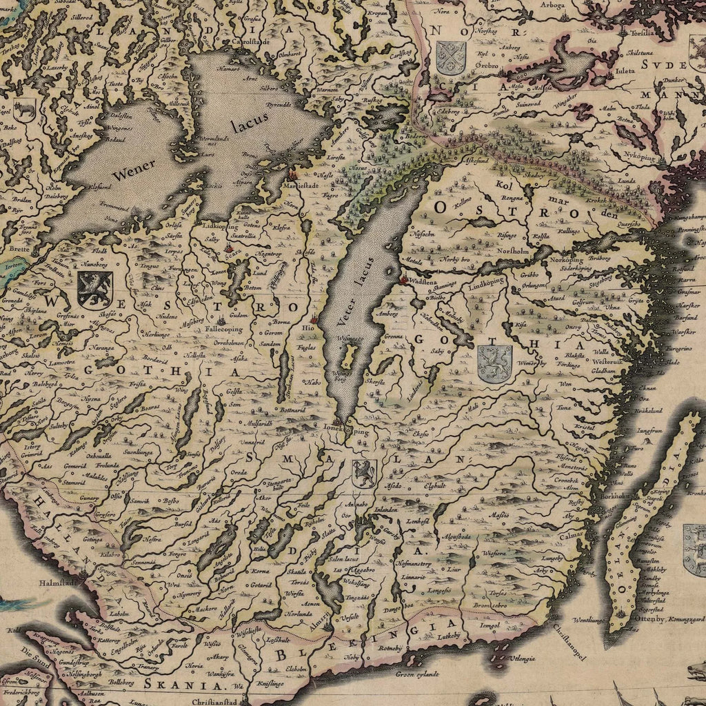 Gothia 1658 - Landkort - 75×60 cm – billede 4