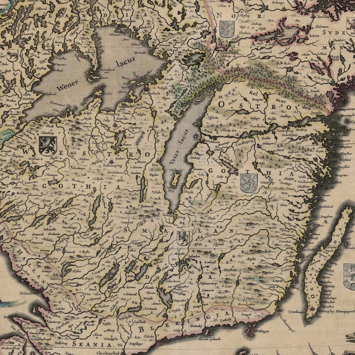 Gothia 1658 - Landkort - 75×60 cm – billede 4