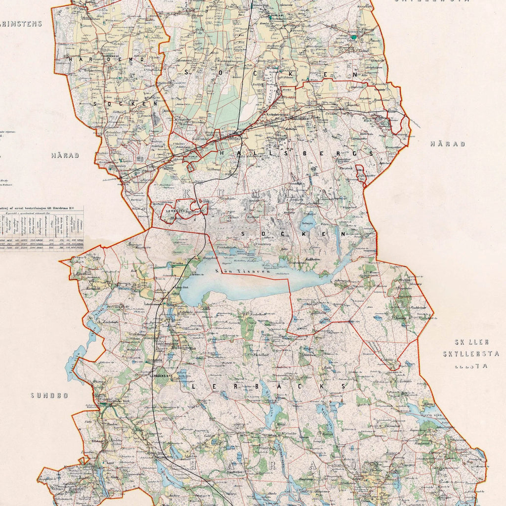 Orebro Län: Kumla och Hardemo härader 1869 - Landkort – billede 4