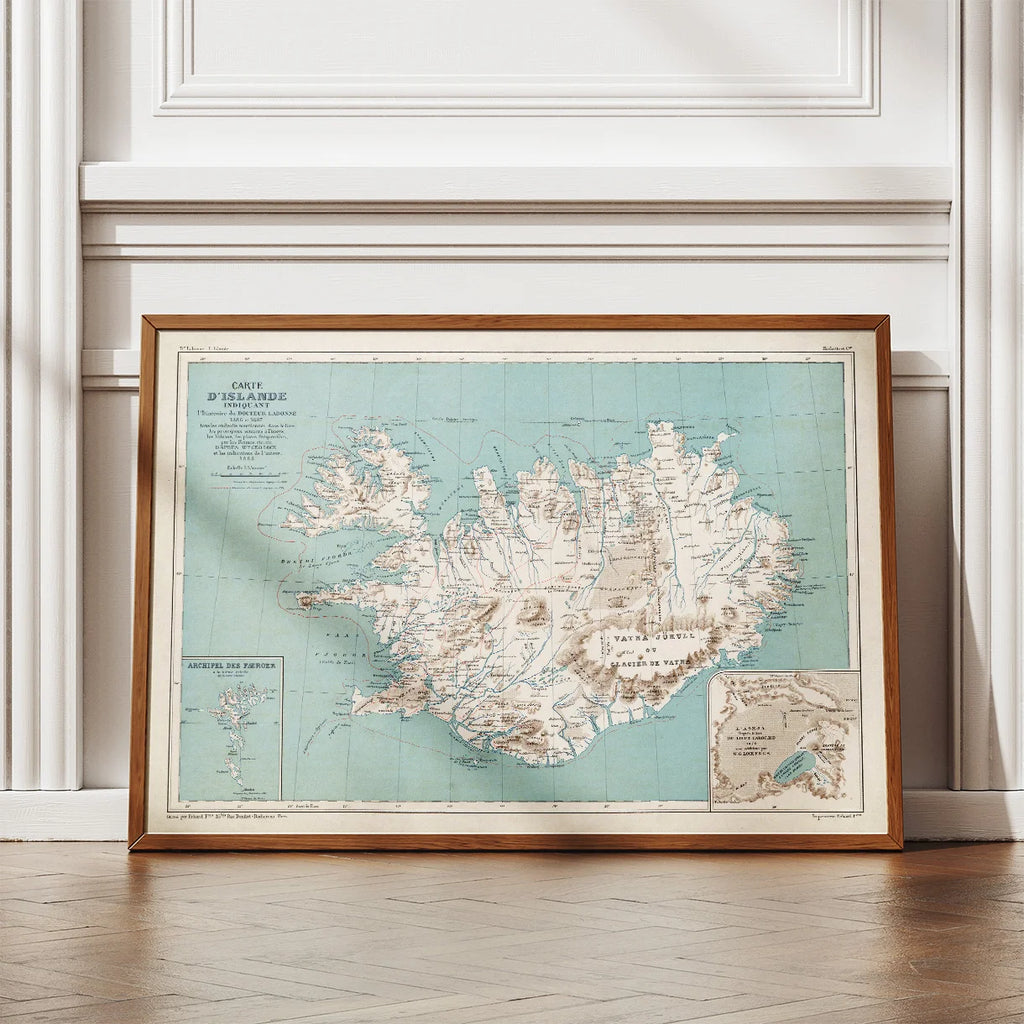 Carte de l'Islande 1888 - Landkort – billede 2
