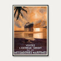 Besøg Fjernøsten med Messageries Maritimes 1931 - Rejseplakat – billede 1