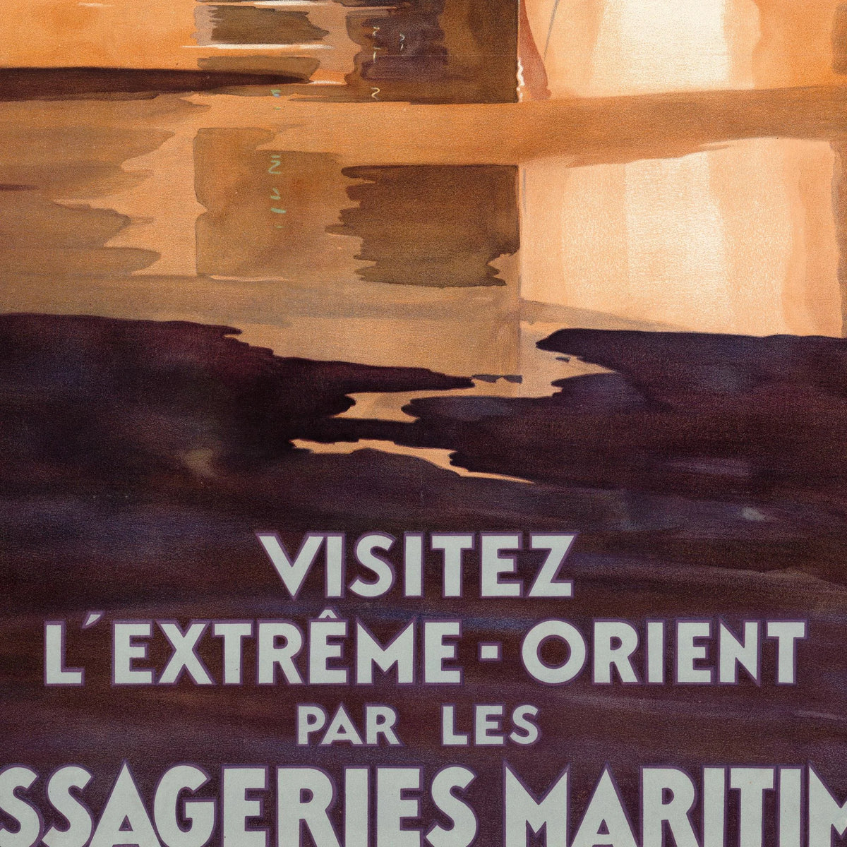 Besøg Fjernøsten med Messageries Maritimes 1931 - Rejseplakat – billede 4