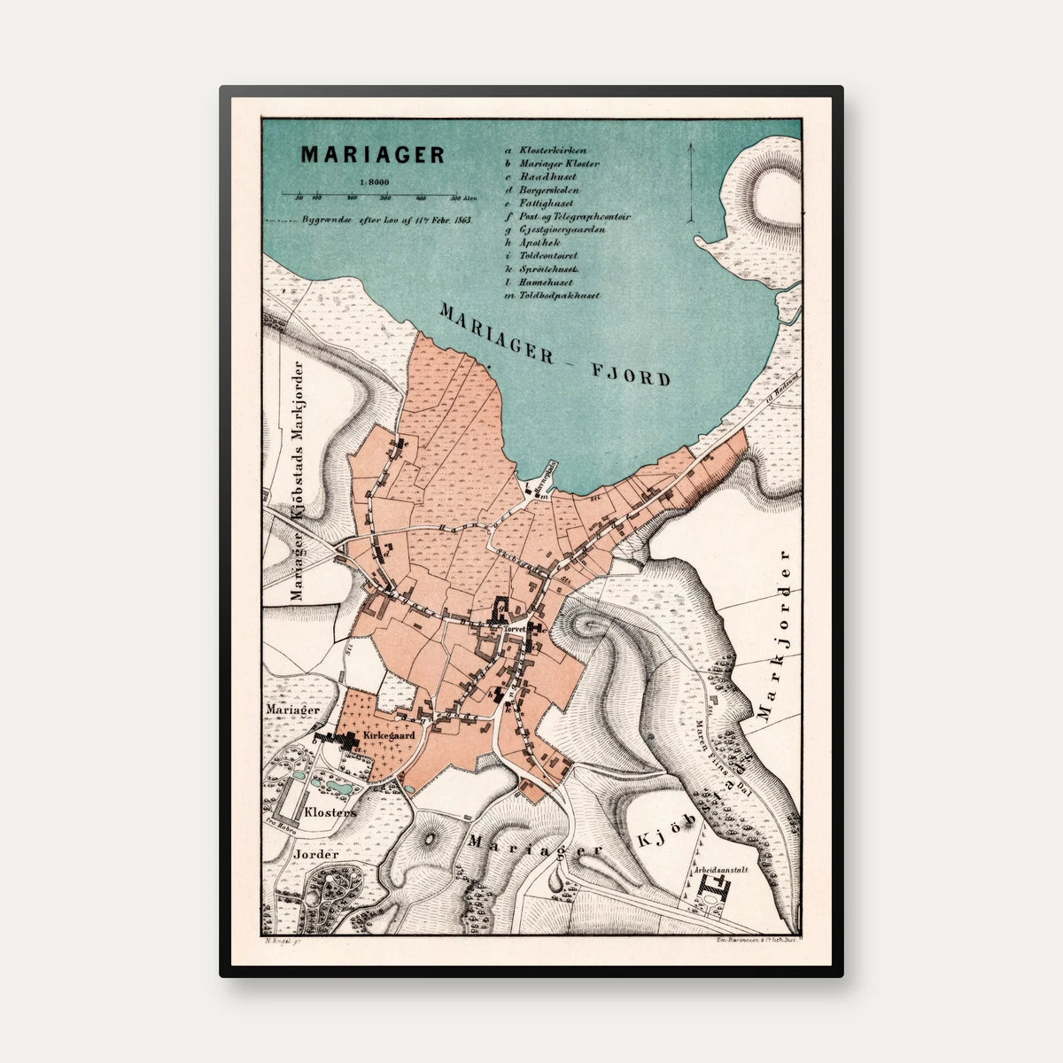 Mariager Bykort 1875 – billede 1