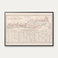 Carte des vignobles des côtes Beaujolaises 1869 - Vinkort – billede 1