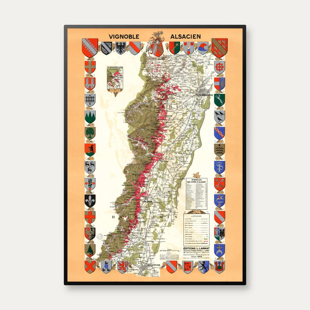 Vignoble alsacien 1949 - Vinkort – billede 1