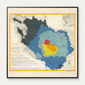 Carte des crus du Cognac 1938 - Vinkort – billede 1