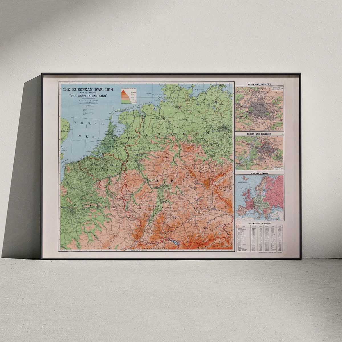 Den Europæiske Krig 1914 - Krigskort – billede 3