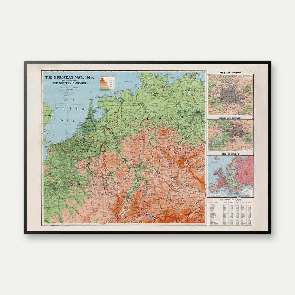 Den Europæiske Krig 1914 - Krigskort – billede 1
