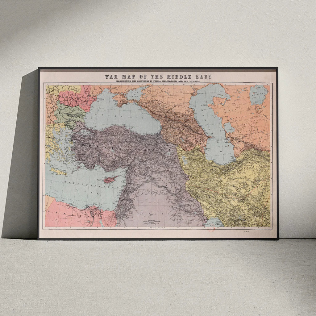 War Map of the Middle East - Krigskort – billede 3